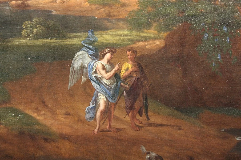 La partenza di Tobia - Musée des beaux, arts de Pau, dettaglio